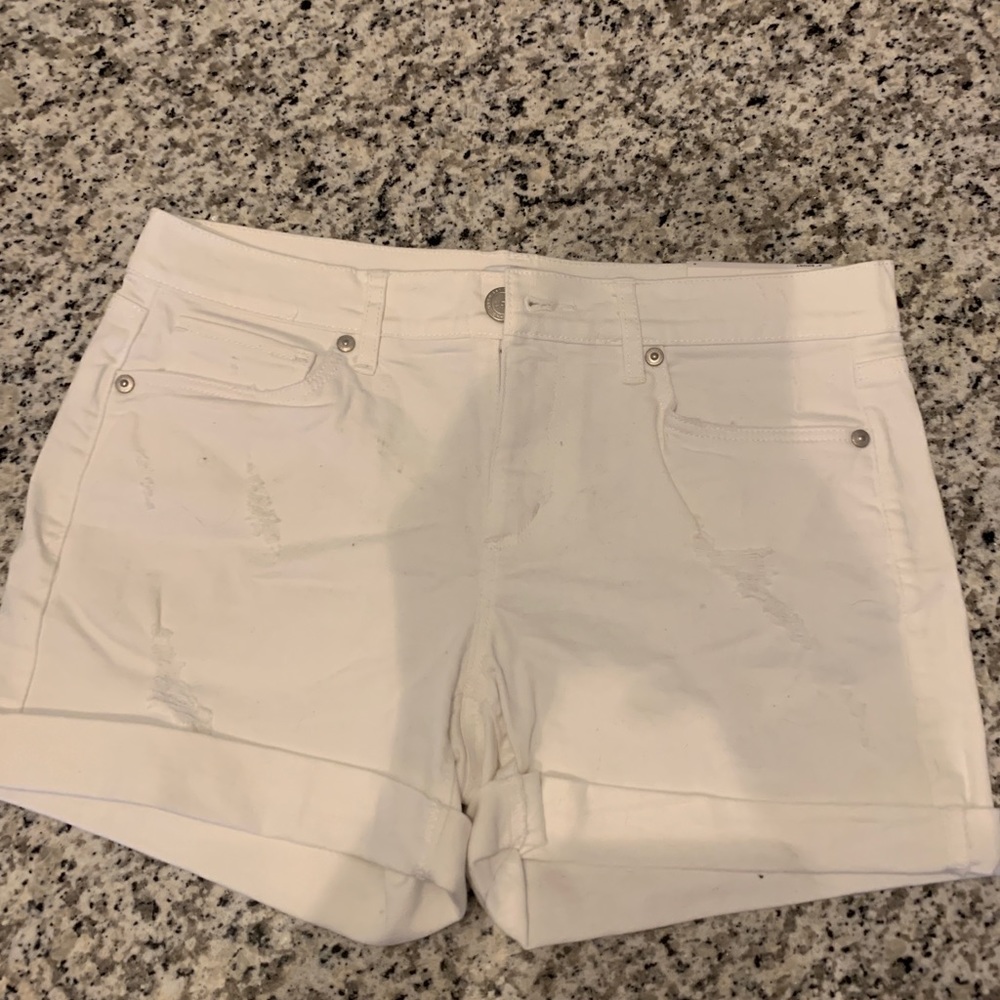 White Jean-4 inch Short